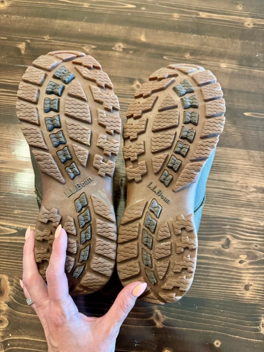 L.L. Bean Men's Storm Chaser 5  Slip-On Rain & Snow Clogs in Brown Size 9.5 Wide